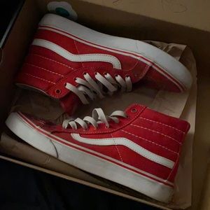 Red sk8hi vans
